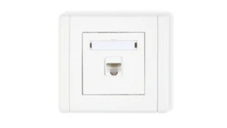 FLEXI Gniazdo komputerowe pojedyncze 1xRJ45, kat. 6, ekranowane, 8-stykowe biały FGK-5