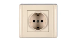 FLEXI Gniazdo pojedyncze z/u SCHUKO beżowy 1FGP-1sp