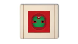 FLEXI Gniazdo pojedyncze z/u DATA z kluczem czerwony 1FGZK