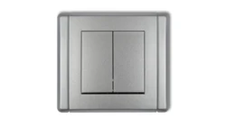 FLEXI Przycisk dwubiegunowy srebrny metalik 7FWP-44.2