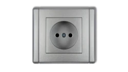 FLEXI Gniazdo pojedyncze b/u srebrny metalik 7FGP-1p