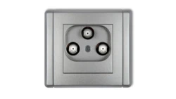 FLEXI Gniazdo multimedialne 3F DATA (UPC) srebrny metalik 7FGMU