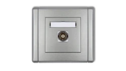 FLEXI Gniazdo pojedyncze BNC srebrny metalik 7FGBNC-1