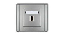 FLEXI Gniazdo pojedyncze HDMI srebrny metalik 7FHDMI-1