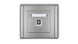 FLEXI Gniazdo pojedyncze USB-AB srebrny metalik 7FGUSB-3