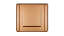 FLEXI Łącznik jednobiegunowy ze schodowym (osobne zasilanie) złoty metalik 8FWP-10.2