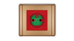 FLEXI Gniazdo pojedyncze z/u DATA z kluczem czerwony 8FGZK