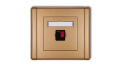 FLEXI Gniazdo głośnikowe pojedyncze złoty metalik 8FGG-1