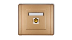 FLEXI Gniazdo pojedyncze RCA (typu cinch - żółty, pozłacane) złoty metalik 8FGRCA-1