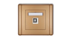 FLEXI Gniazdo pojedyncze USB-AB złoty metalik 8FGUSB-3