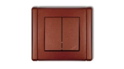 FLEXI Łącznik jednobiegunowy ze schodowym (wspólne zasilanie) brązowy metalik 9FWP-10.1