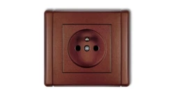 FLEXI Gniazdo pojedyncze z/u 2P+Z brązowy metalik 9FGP-1zp