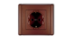 FLEXI Gniazdo pojedyncze z/u SCHUKO brązowy metalik 9FGP-1sp