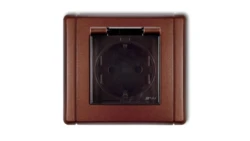 FLEXI Gniazdo bryzgoszczelne z/u SCHUKO (klapka dymna) brązowy metalik 9FGPB-1sdp