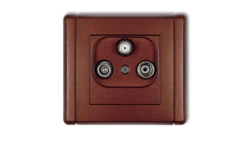 FLEXI Gniazdo antenowe RTV-SAT końcowe 1,5dB brązowy metalik 9FGS