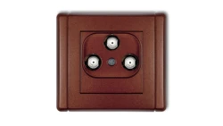 FLEXI Gniazdo multimedialne 3F DATA (UPC) brązowy metalik 9FGMU