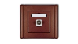 FLEXI Gniazdo antenowe pojedyncze typu F (SAT) pozłacane brązowy metalik 9FGF-1.1