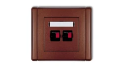 FLEXI Gniazdo głośnikowe podwójne brązowy metalik 9FGG-2