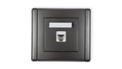 FLEXI Gniazdo telefoniczne pojedyncze 1xRJ11, 4-stykowe, beznarzędziowe grafitowy 11FGT-1