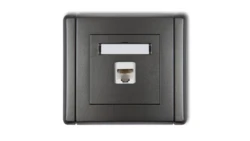 FLEXI Gniazdo komputerowe pojedyncze 1xRJ45, kat. 5e, 8-stykowe grafitowy 11FGK-1