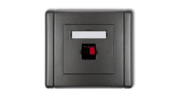 FLEXI Gniazdo głośnikowe pojedyncze grafitowy 11FGG-1