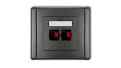 FLEXI Gniazdo głośnikowe podwójne grafitowy 11FGG-2