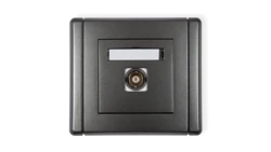 FLEXI Gniazdo pojedyncze BNC grafitowy 11FGBNC-1