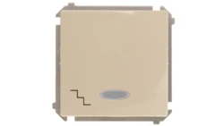 Simon Basic Łącznik schodowy z podświetleniem, szybkozłącza, beżowy BMW6L.01/12
