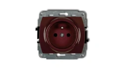 TREND Gniazdo pojedyncze z/u 2P+Z brązowy 4GP-1zp
