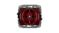 TREND Gniazdo pojedyncze z/u SCHUKO brązowy 4GP-1sp