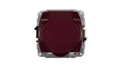 TREND Gniazdo bryzgoszczelne z/u SCHUKO (klapka brązowa) brązowy 4GPB-1sp