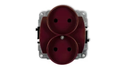 TREND Gniazdo podwójne b/u brązowy 4GPR-2p