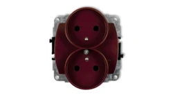 TREND Gniazdo podwójne z/u brązowy 4GPR-2zp