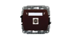 TREND Gniazdo antenowe pojedyncze typu F (SAT) pozłacany brązowy 4GF-1.1