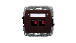 TREND Gniazdo głośnikowe podwójne brązowy 4GG-2