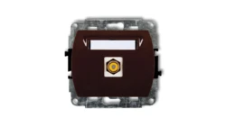 TREND Gniazdo pojedyncze RCA (typu cinch - żółty, pozłacany) brązowy 4GRCA-1