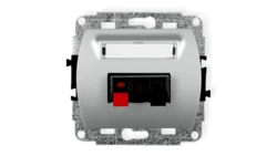 TREND Gniazdo głośnikowe pojedyncze srebrny 5GG-1