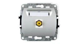 TREND Gniazdo pojedyncze RCA (typu cinch - żółty, pozłacany) srebrny 5GRCA-1