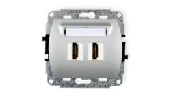 TREND Gniazdo podwójne HDMI srebrny 5HDMI-2