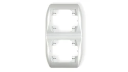 TREND Ramka pionowa podwójna srebrny 5RV-2