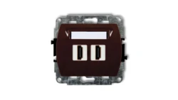 TREND Gniazdo podwójne HDMI brązowy 4HDMI-2