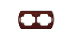 TREND Ramka pozioma podwójna brązowy 4RH-2