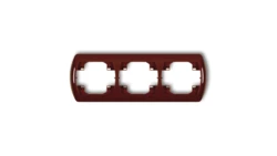 TREND Ramka pozioma potrójna brązowy 4RH-3