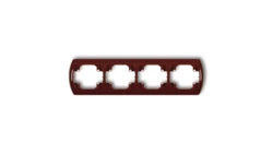 TREND Ramka pozioma poczwórna brązowy 4RH-4