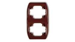 TREND Ramka pionowa podwójna brązowy 4RV-2