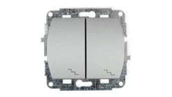 TREND Łącznik podwójny schodowy srebrny 5WP-33