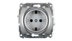 TREND Gniazdo pojedyncze z/u SCHUKO srebrny 5GP-1sp