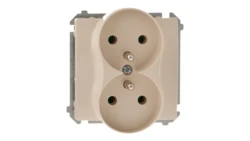 Simon Basic Gniazdo podwójne z/u 16A IP20 beżowe BMGZ2M.01/12