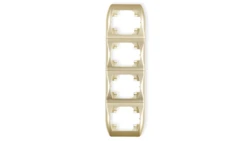 TREND Ramka pionowa poczwórna złoty 6RV-4