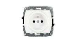 TREND Gniazdo pojedyncze z/u 2P+Z biały GP-1zp